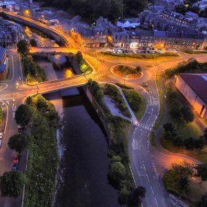 Hawick at Night. Photo by Ken Mcallan